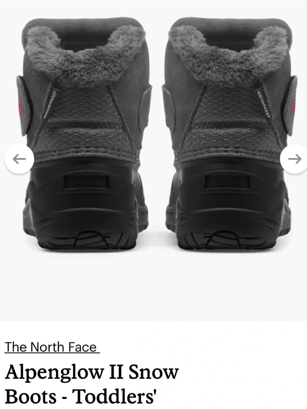 The North Face Kids Grey Insulated Winter Boots
